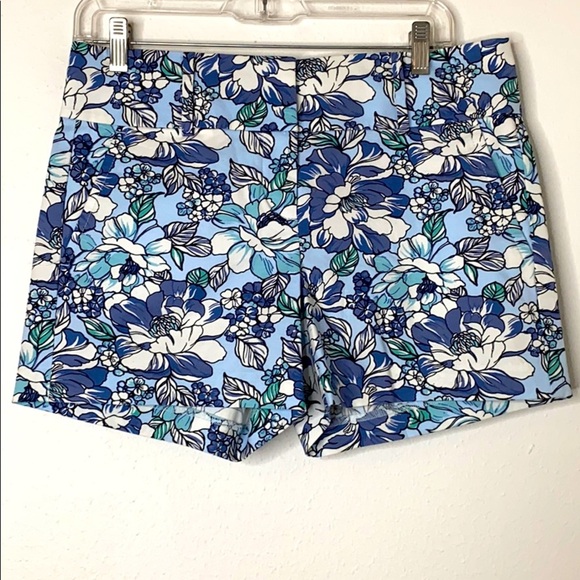 Ann Taylor Blue Print Dress Shorts size 4 - Picture 1 of 5